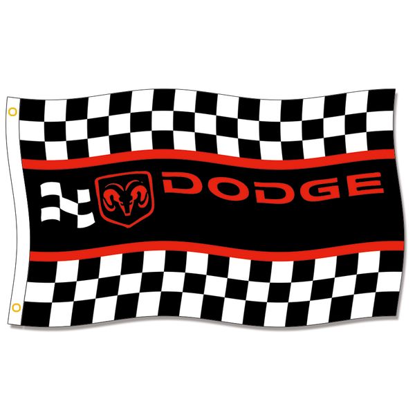 

хороший флаг] dodge racing flags 3x5ft 150x90cm 100% полиэстер, холщовая головка с металлической втулкой,использованный внутри помещения ил