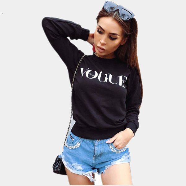 

oversized punk cool runway autumn women pullover hoodies lady letter printed chill vogue sweatshirt jumper female tracksuit, Black
