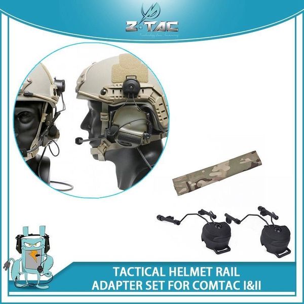 

z-tac z-tactical tactical helmet rail adapter with nylon camouflage headband covers for zcomtac i/ii headset holder fast helmet