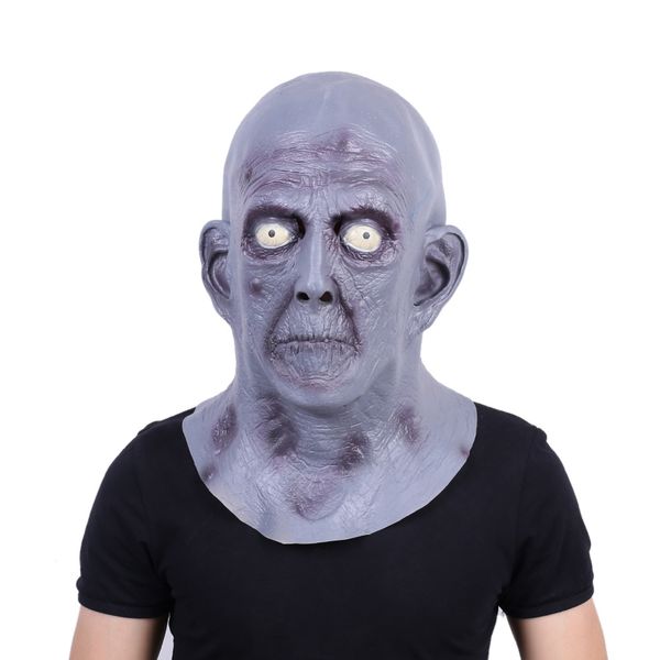 

scary gray old man masks halloween latex party mask elderly bald cosplay props fancy dress carnival mask
