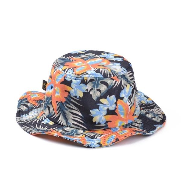 

foxmother women summer flower floral bucket hat ladies, Blue;gray
