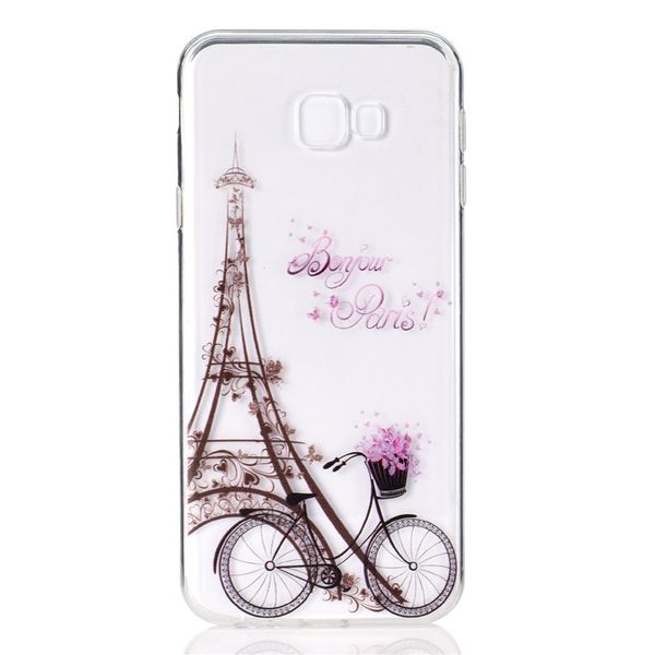 

transparent soft tpu for samsung galaxy a9/j4 2018/j6 2018 european edition case colour decoration tower bike butterfly girl cases cover