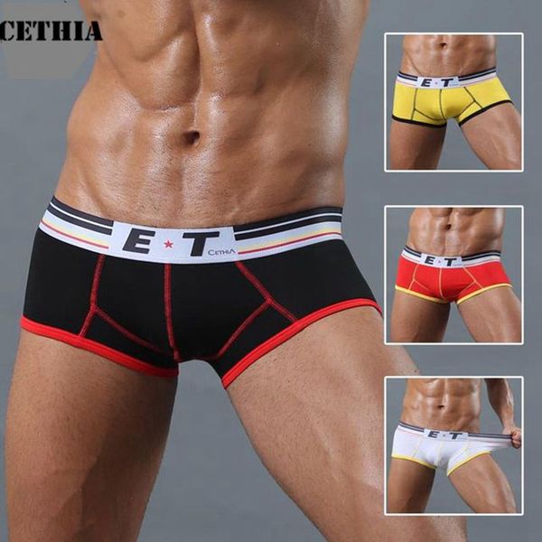 

2017 p 8piece/lot brand gay men boxer shorts homme cueca calzoncillos hombre boxer cotton underwear men underpants, Black;white
