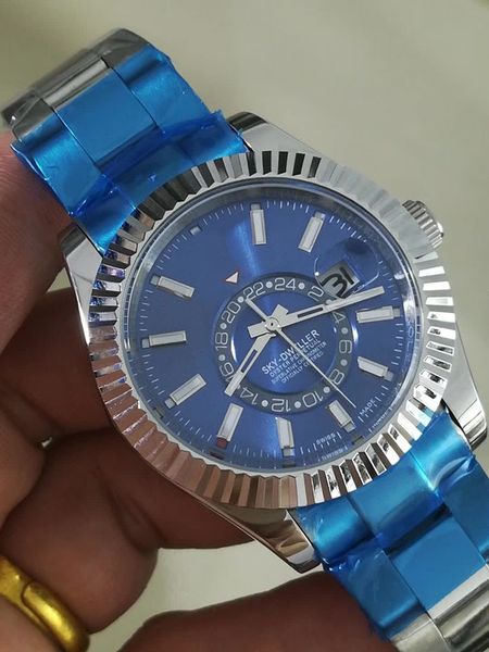 

Top Luxury Sky Dweller Steel Automatic 42 mm silver Bezel Self-Wind 326934 m326934-0005 Mens Men's top brand Watch Watches