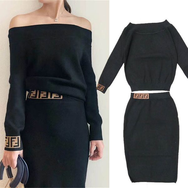 

2019 new autumn women weater regular long leeve crew neck letter 039 ff 039 print panelled fa hion women clothe, White