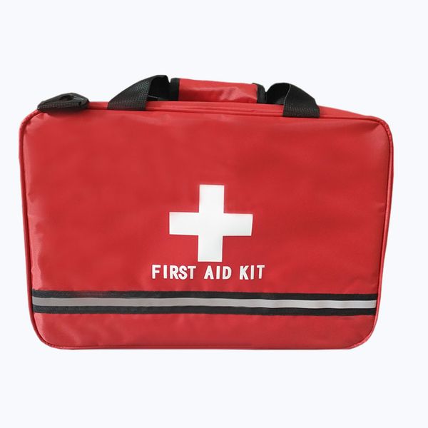 

first aid kit compact for emergency at home, outdoors, car, camping, work doctor visiting bag nurse bag medical supplies bag single shoulder, Blue;pink