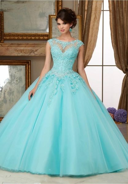

Gorgeous 2019 Quinceanera Dresses Blush Pink Bateau Neck Cap Sleeve Appliques Lace Sequins Beaded Ball Gown Sweet 16 Dresses