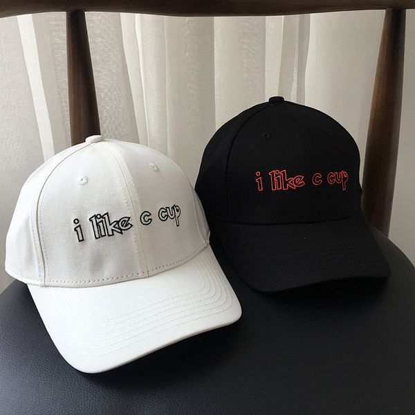 

2018 new letters embroidery baseball caps men and women summer casual peaked cap sun proof all match short brim simple hats dome, Blue;gray