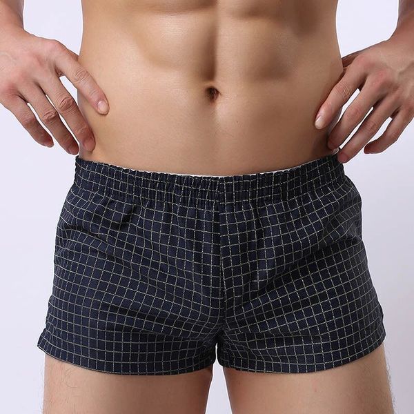 Luxusmenschen Unterwäsche Männer Boxer Baumwolle Plaid Shorts Höschen großer kurzer atmungsaktiver Boxer Sexy Unterhosen Unterhosen Briefs Schubladen Kecks Thong Jzt3