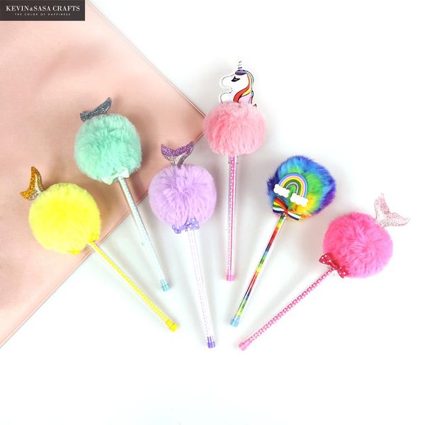 

unicorn plush gel pens kawaii school supplies stationery gel ink pens gift school stationery office suppliers bts kids pen tool
