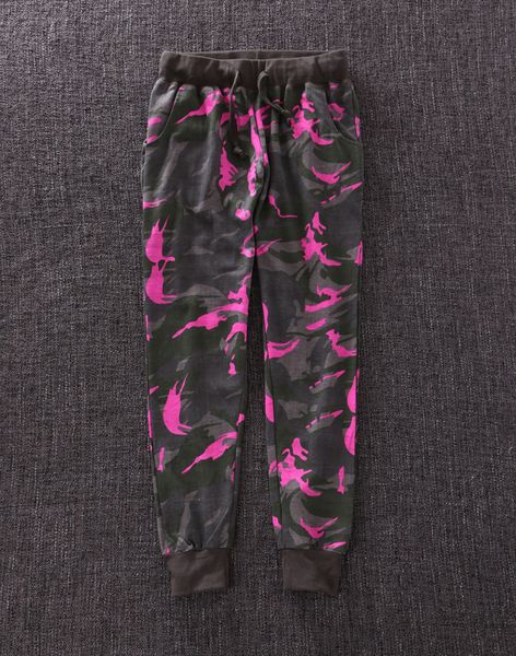 

female hip-hop sportswear leisure camouflage harem trousers loose terry cotton jogger camouflage sweatpants for women, Black;white