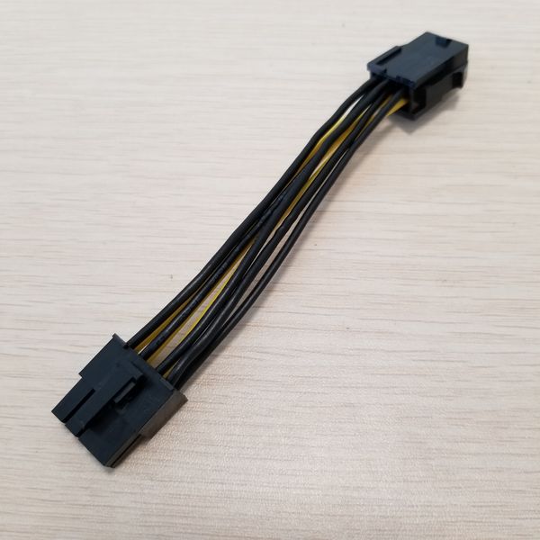 

графика видео дисплей карты pci-e pcie 6pin женский 8pin мужской адаптер кабель питания шнур 18awg провод 10 см для пк diy