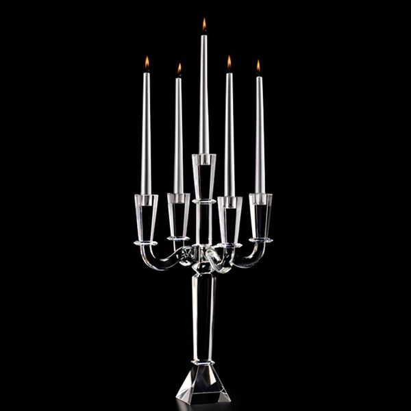 Barato candelabros de cristal candelabros de cristal de peças centrais de mesa de casamento barato