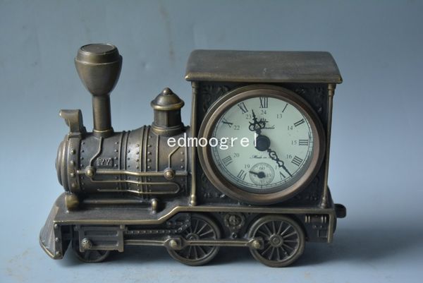 

qing dynasty royal copper beauty western clock,hand-carved,working properly,locomotive,beautifully designed,ing