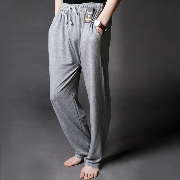 

men's lounge pants soft modal thin sleep bottoms environmental dyeing loose casual pajamas suit for the four seasons plus size, Black;brown