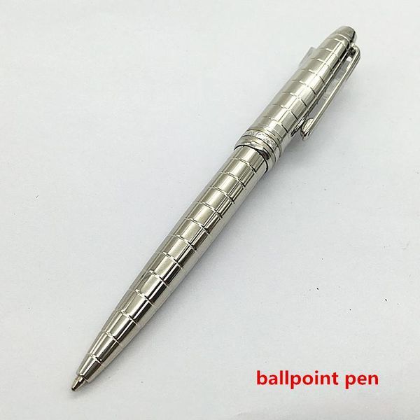 

classique sliver checkered roller ball pen , luxury office supplies mt ballpoint pens for writing, Blue;orange