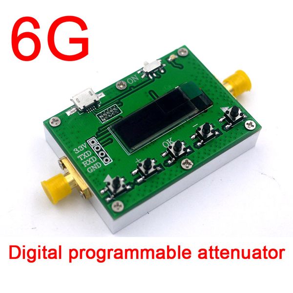 Freeshipping OLED display 6G Atenuador programável Digital 30DB passo 0.25DB módulo RF