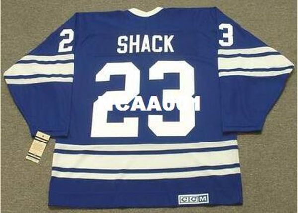 

мужские #23 эдди shack торонто maple leafs 1967 ccm старинные прочь хоккей джерси или пользовательские любое имя или номер ретро джерси, Black;red