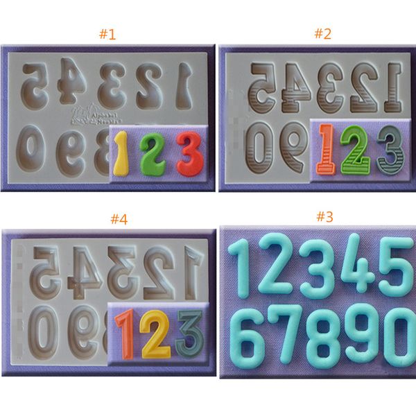 

1pc new 0-9 alphabet number cake mold fondant cake decorating confectionery kitchen backing silicone molds