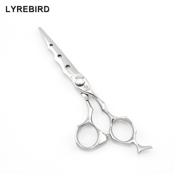 Tesoura de corte de cabelo 6 polegadas tesouras de cabelo lâmina de espada fishtail pin japão 440C FT21 Lyrebird classe top 10pcs / lote novo