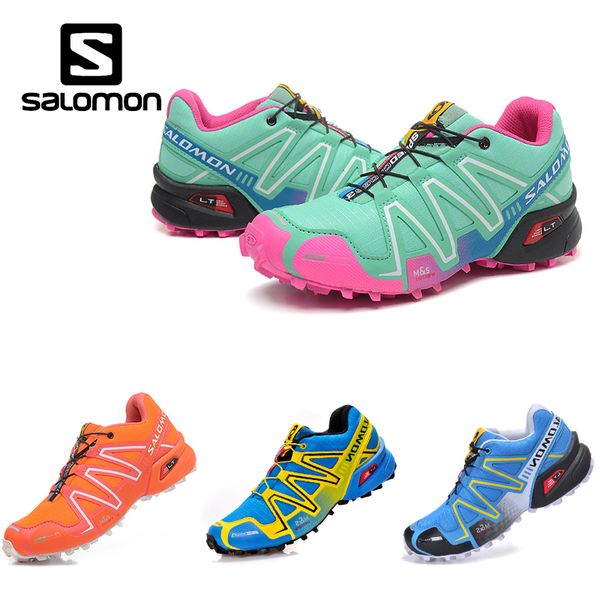 

Salomon Speed Cross 3 CS Trail Running Shoes Women Pink Green Speedcross III Lightweight Outdoor Hiking Sports Sneakers 36-40