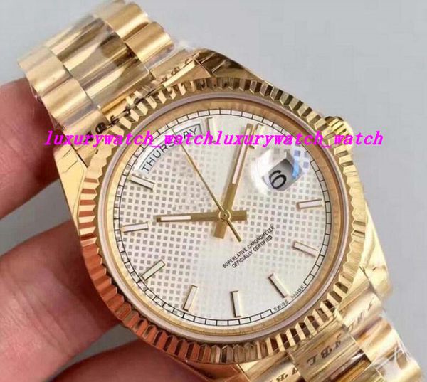 

luxury mens ew factory v2 228238 18k yellow gold 40mm new sapphire cal.3255 movement automatic date luminous men's watches, Slivery;brown