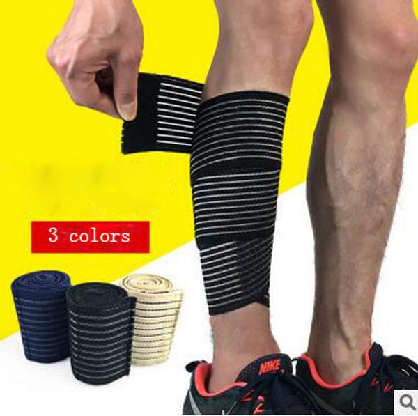 

running climbing basketball football professional knee protectors outdoor exercise compression wrap leg bandages, Black