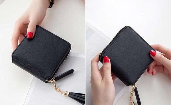 

new ladies wallet female long section of japan and south korea students simple personality multi-functional thin wallet clutch bag., Red;black