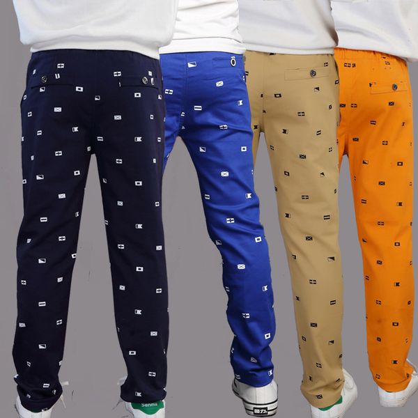 

famli teens sping/autumn britain style plaid print casual kids plaid pants for boys trousers children clothes new 2018, Blue