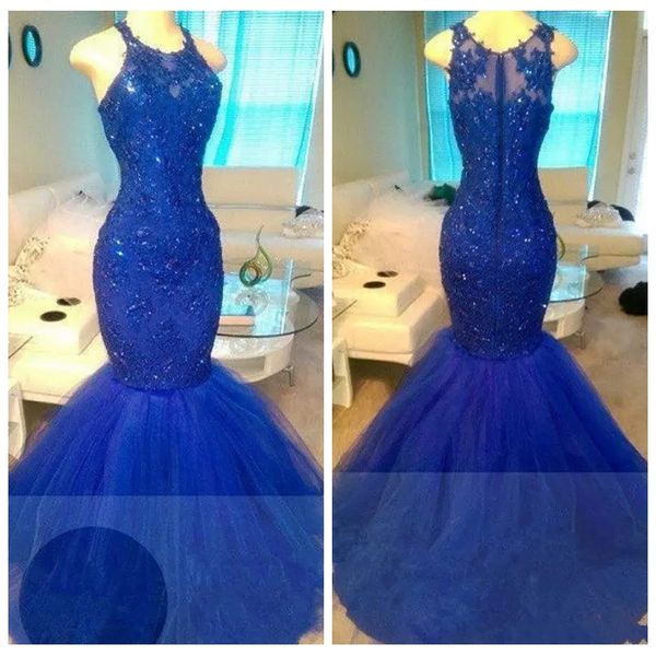 

2021 o-neck lace appliques mermaid evening gowns zipper back sheer puffy prom party gowns vestidos de soiree slim, Black;red