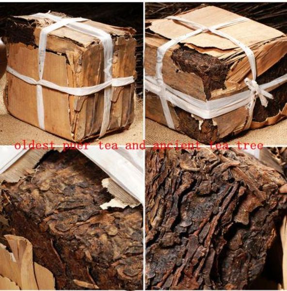 

250g yunnan classic black puer tea brick ripe puer organic natural pu'er tea old tree cooked pu'er tea bamboo shell packaging