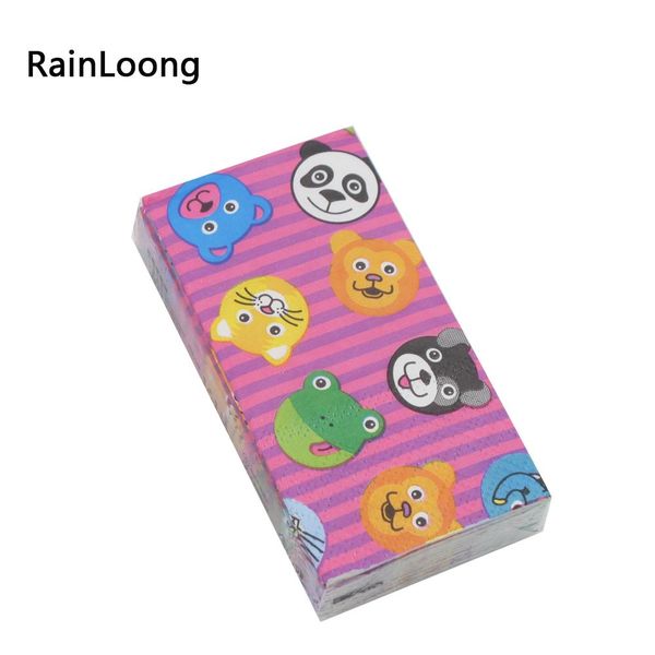 

rainloong] animal printed pocket napkin tissue handkerchiefs paper for decoration personal care 21*21cm 10pcs/pack/lot