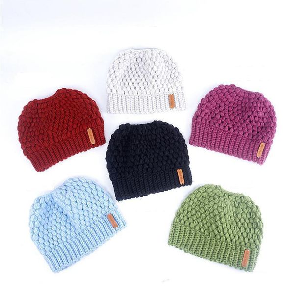 

warm women hand beanies winter made back hole pony colors knitted hats ponytail new beanie skull crochet tail 6 loowa, White;black