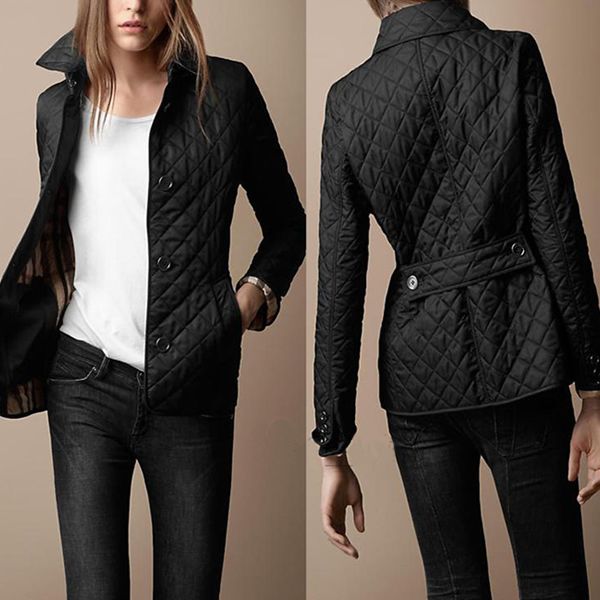 

2016 winter autumn warm parka women jackets button spandex oversized pocket jacket female jacket coat office casual black, Black;brown