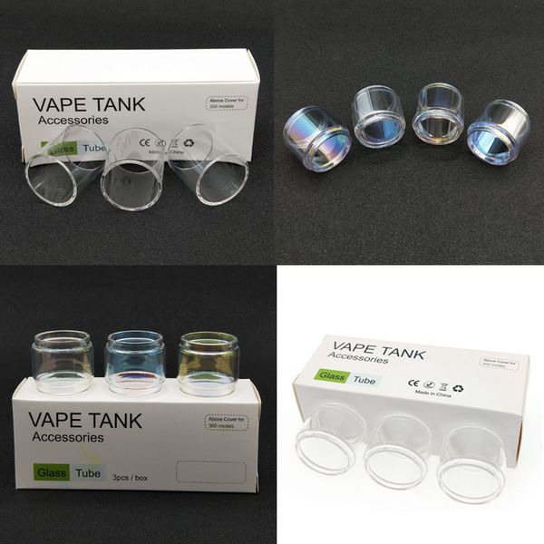 

Crown 4 Glass Tube Crown IV Fat Boy Pyrex Clear Rainbow Replacement Sleeve Bulb Bubble Tubes Eig DHL Free