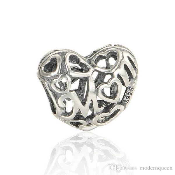 

5 pc lot mom charm 925 terling ilver fit pandora tyle bracelet motherly love 791519 h9