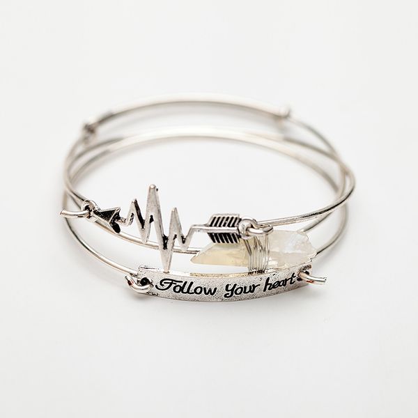 

new fashion cuff bracelets jewelry ladies gold silver adjustable round arrow bangle bracelet for women bangles, Golden;silver