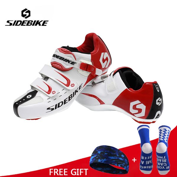 

sidebike men athletic cycling bike shoes road bicycle sport shoes sneakers autolock sapato ciclismo eur size 40-46, Black