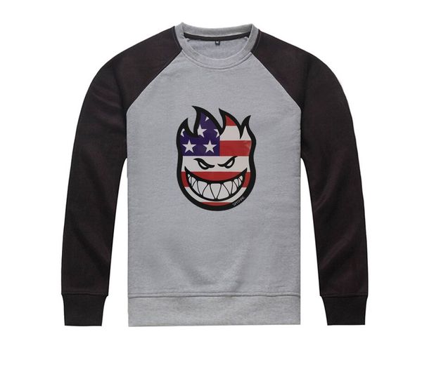 

b2997i s-5xl men new autumn and winter hip-hop spitfr round collar fashion men's sweatshirts, Black