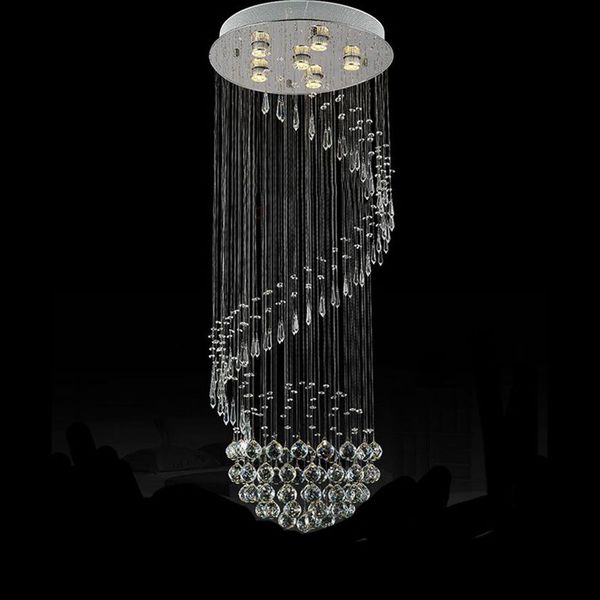 

50 130cm large moderncry tal chandelier light rain drop luminaire decor lu ter pendant lamp chandelier lighting fixture
