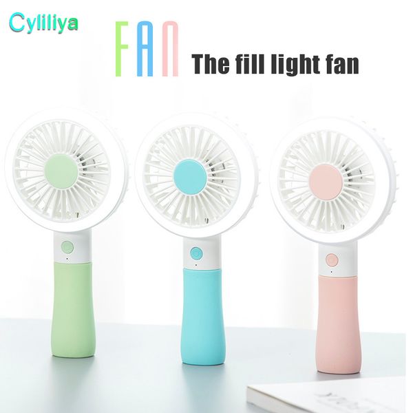

Handheld electric fan mini portable handle fan with rechargeable 1200 mah battery led light efie de kfor home and travel