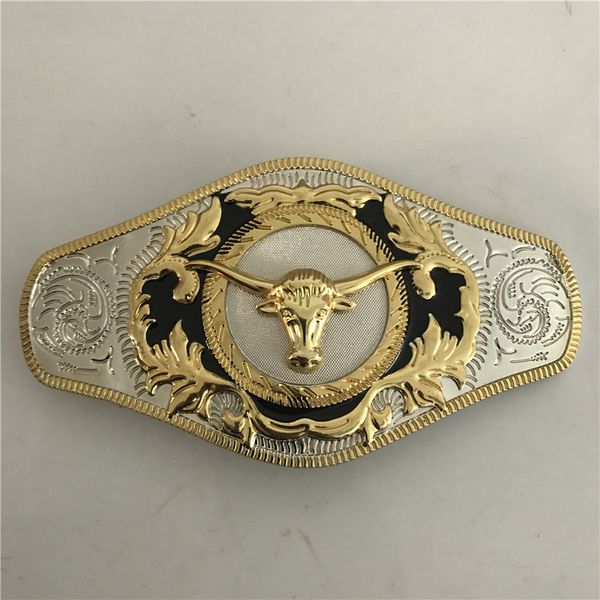 1 pezzi fibbia per cintura per toro oro di grande taglia per Cintura Cowboy237o