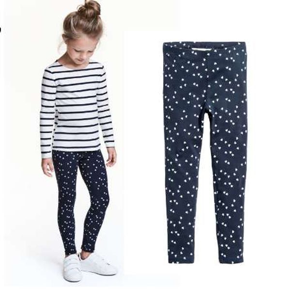 

multi color girl pant printing flower children pants spring autumn kids leggings skinny summer girls leggings kids clothing, Blue