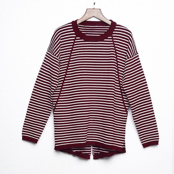 

new fashion 2018 women autumn winter striped sweater pullovers warm knitted sweaters pullover lady, White;black