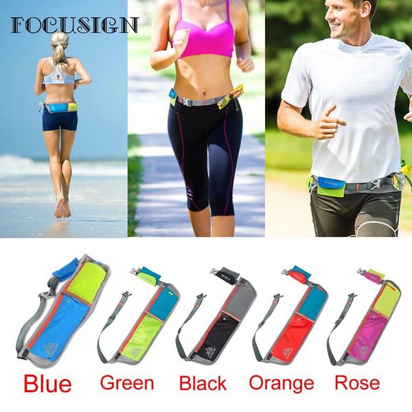 

focusign 1pc running waist bag ultra-light breathable sport phone fanny pack waist belt zip bag anti-static outside sport bags