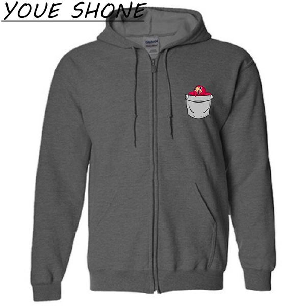 

pop uganda knuckles pocket men's hoodies sweatshirts zipper hooded jacket coats man fitness basic sportwear cardigan, Black