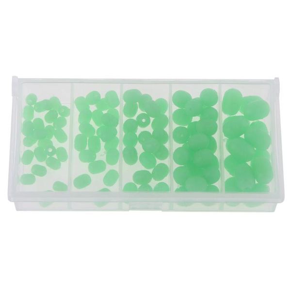 

100pcs luminous column float ball ser space beans fishing accessories with box beads fishing space beans round float