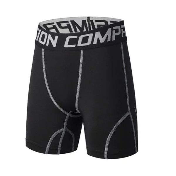 

kids compression tights running shorts fitness tennis jogging basketball legging boy soccer football shorts reflective quick dry, Black;blue
