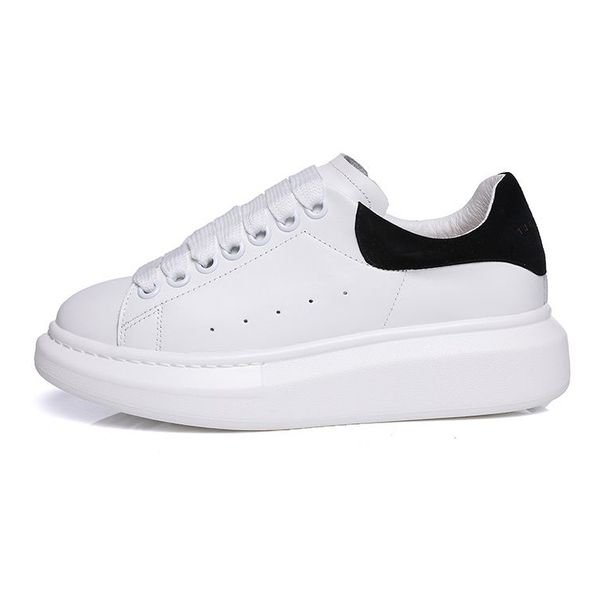 

2019 luxury designer shoes womens mens trainers white leather platform shoes flat casual chaussures pour hommes suede sports sneakers, Black