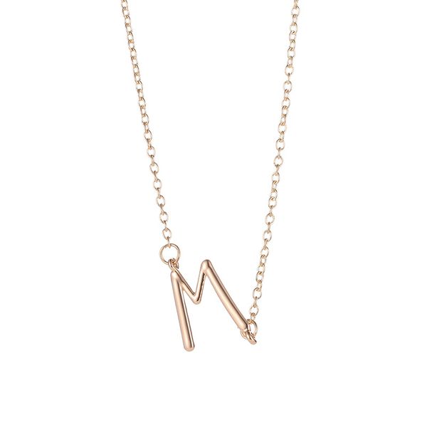 

Европейский и американский стиль заглавная ожерелье мода простая золотая буква m
